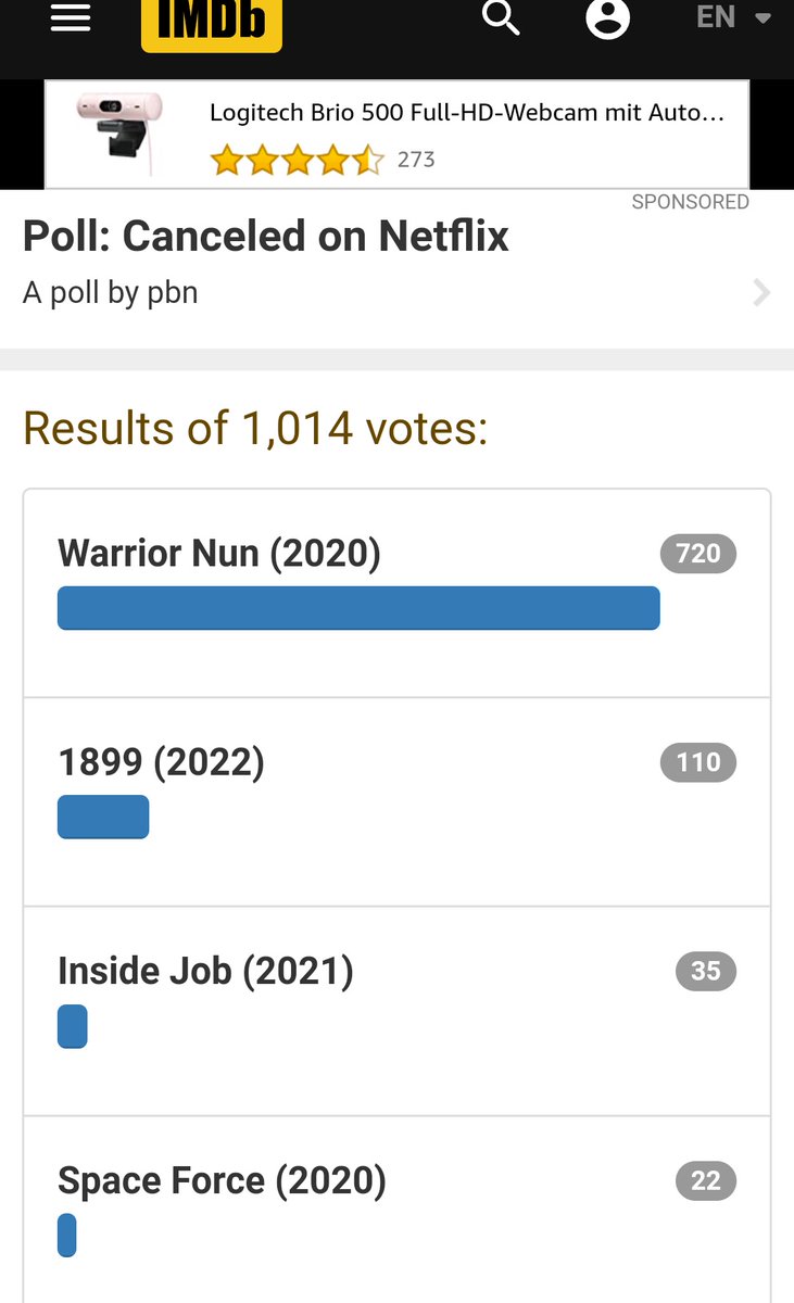 Let's Do This HaloBearers
NETFLIX HATES LOVE
#WarriorNun #SaveWarriorNun #WarriorNunBloopers #AlbaBaptista #KTY #Avatrice #SaveWNProps #WGAStrong #DoTheWriteThing #SerieSuspense #SECAwards #AvaeBeatrice #CasalFavorito
PLEASE LOGIN&THE VOTE WON'T COUNT!
m.imdb.com/poll/SUdnOOKYG…