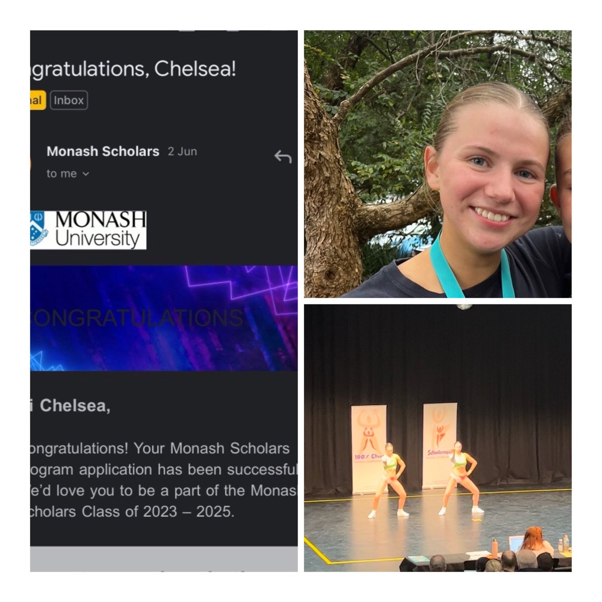 Gecks69's tweet image. 💥 What a weekend!! 💥 
👩🏼‍🎓 👏 Congratulations Chelsea on being selected into the Monash University Scholars Program! ✨ And congratulations to you and your team, winning State championships in Aerobics for 2023!  Best of luck competing at Nationals with your Team &amp;amp; as a Duo! 👟🎶