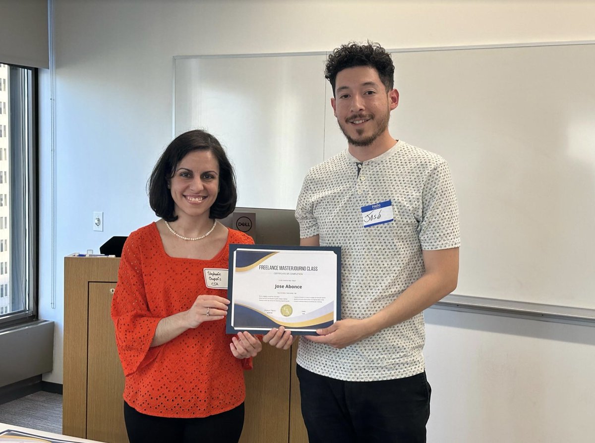 CJA_Updates's tweet photo. Congrats to our 2023 Freelance MasterJourno Class certificate recipients! Last week, we celebrated those who tuned in for all 3 weeks of our training program &amp; gave them the chance to meet our panelists. A great time was had by all! Check out highlights: https://t.co/XxaVin7nL7 https://t.co/ueZdJ8133v