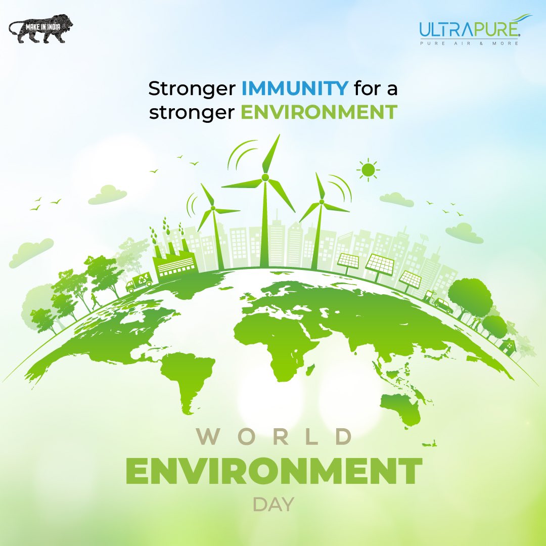 Keep your immunity strong with the goodness of better indoor air with Ultrapure.
Happy World Environment Day

Check us out at: ultrapureindia.in
Or call us on: 1800-110-050

#ultrapure #airpurifier #airpurification #filterair #airfilter #pureair #HappyWorldEnvironmentDay