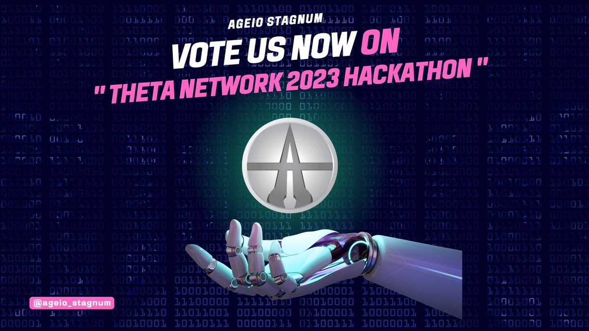 💡 Let's get vote us on @Theta_Network Hackathon 2023 

🔥 Vote here devpost.com/software/ageio…

Ageio Stagnum is a decentralized platform that allows users to stake their $Theta tokens in pools and earn rewards in $Tfuel and $AGT tokens.