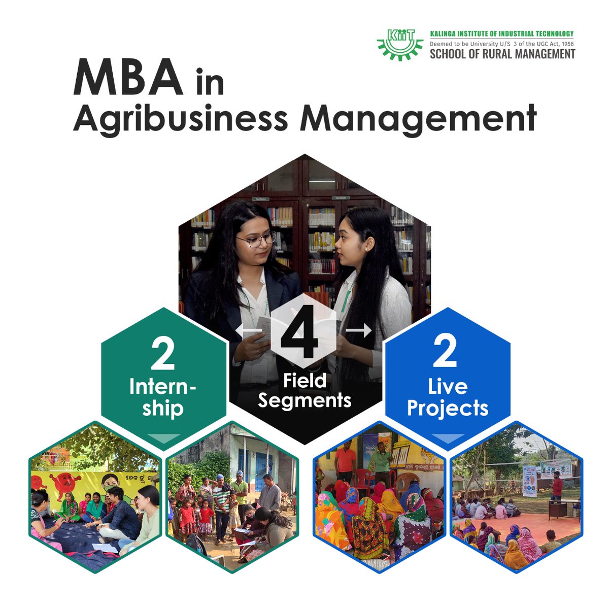 Did you know that the Agribusiness Management program at KSRM is the only one in the country to offer 4 Unique Field Segments/Internships/Live Projects as part of the curriculum? #ksrmbbsr #AgriBusinessManagement #experientiallearning #internships #Fieldsegments #LiveProjects