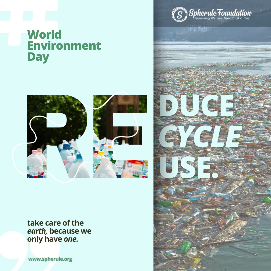 SpheruleNGO's tweet image. Did you know? 
Over 400 million tonnes of plastic is produced annually, with half of it designed for single-use purposes only. An estimated 19-23 million tonnes end up polluting our lakes, rivers, and seas. 
#WorldEnvironmentDay #BeatPlasticPollution #SpheruleFoundation