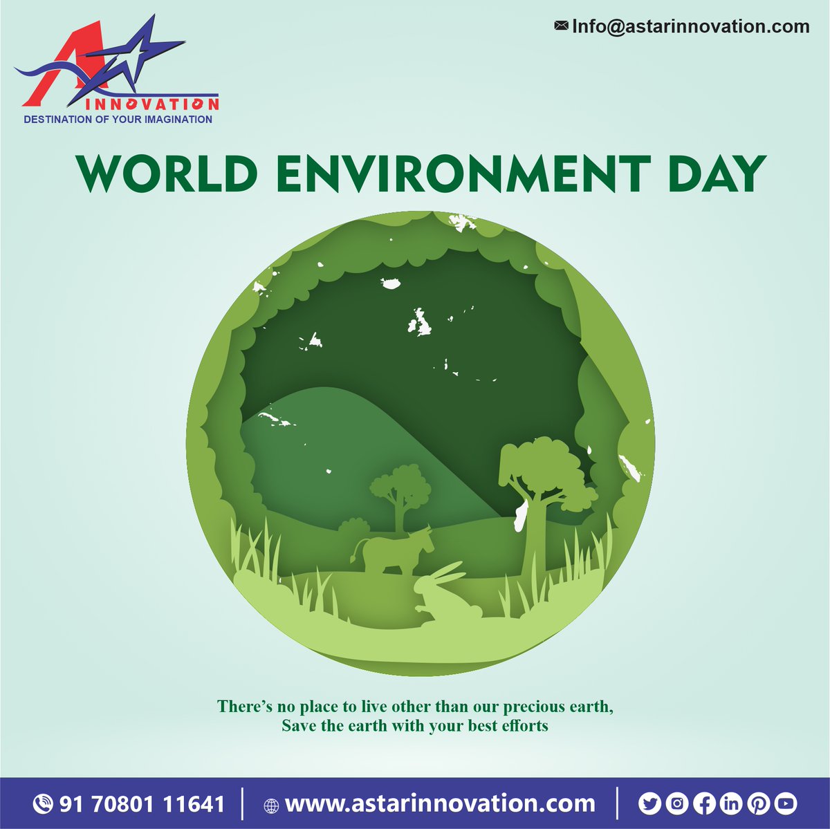 innovation_star's tweet photo. Protect the Planet, It's our Only Home!
.
.
.
Visit Astarinnovation for more information!
Visit https://t.co/D9t5d1c9MW
Call Now : 91 70801 11641
.
.
.
#astarinnovation #lucknow #advertisementagency #digitalmarketing #marketingagency #treeplantation #timefornature #earthday https://t.co/11XwRtAahw