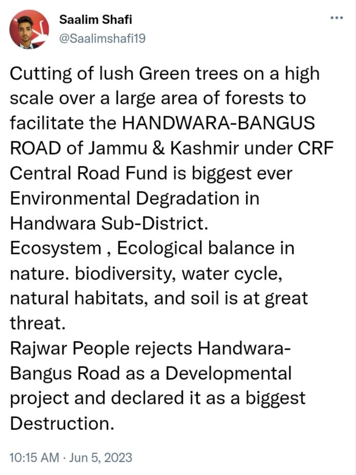 @sajadlone and his team's surgical strike on #handwara Forests.
@Bismahmeer_ @JKNC_ @SaraHayatShah @tanvirsadiq @OmarAbdullah @RabiaWanii @RasikhRasool @IfraJan_ @Gabbar_1947 @safiakhan71 @JKPC_ @jahangir_jknc
#EnvironmentDay2023
#EnvironmentDay 
#EnvironmentalJustice