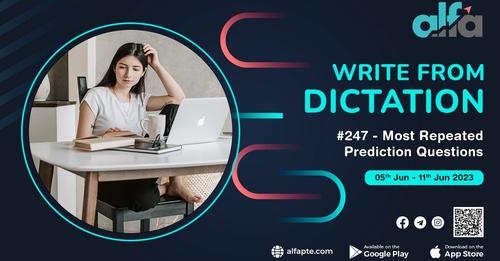 👉PTE Prediction 05th May -11th June 2023

✅Write From Dictation | #247 Most Repeated
🔗Link: youtu.be/2qK8p-kMQSQ

#PTETips #PTEExamPreparation #PTEMockTest #PTEOnlineCoaching #PTETest