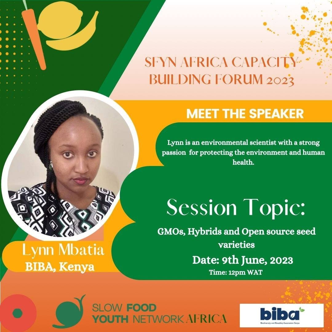 Slow food Youth Network Africa π π (@sfynafrica) on Twitter photo Dear change makers, We are excited to invite you all to our first ever SFYN Africa capacity building forum happening all Friday's of June 2023.
The first session will be happening on 9th June facilitated by Lynn Mbatia from <a href="/BIBA_Kenya/">BIBA Kenya</a>
#SayNoToGMOs
#futurefoodleaders Dear change makers, We are excited to invite you all to our first ever SFYN Africa capacity building forum happening all Friday's of June 2023.
The first session will be happening on 9th June facilitated by Lynn Mbatia from <a href="/BIBA_Kenya/">BIBA Kenya</a>
#SayNoToGMOs
#futurefoodleaders