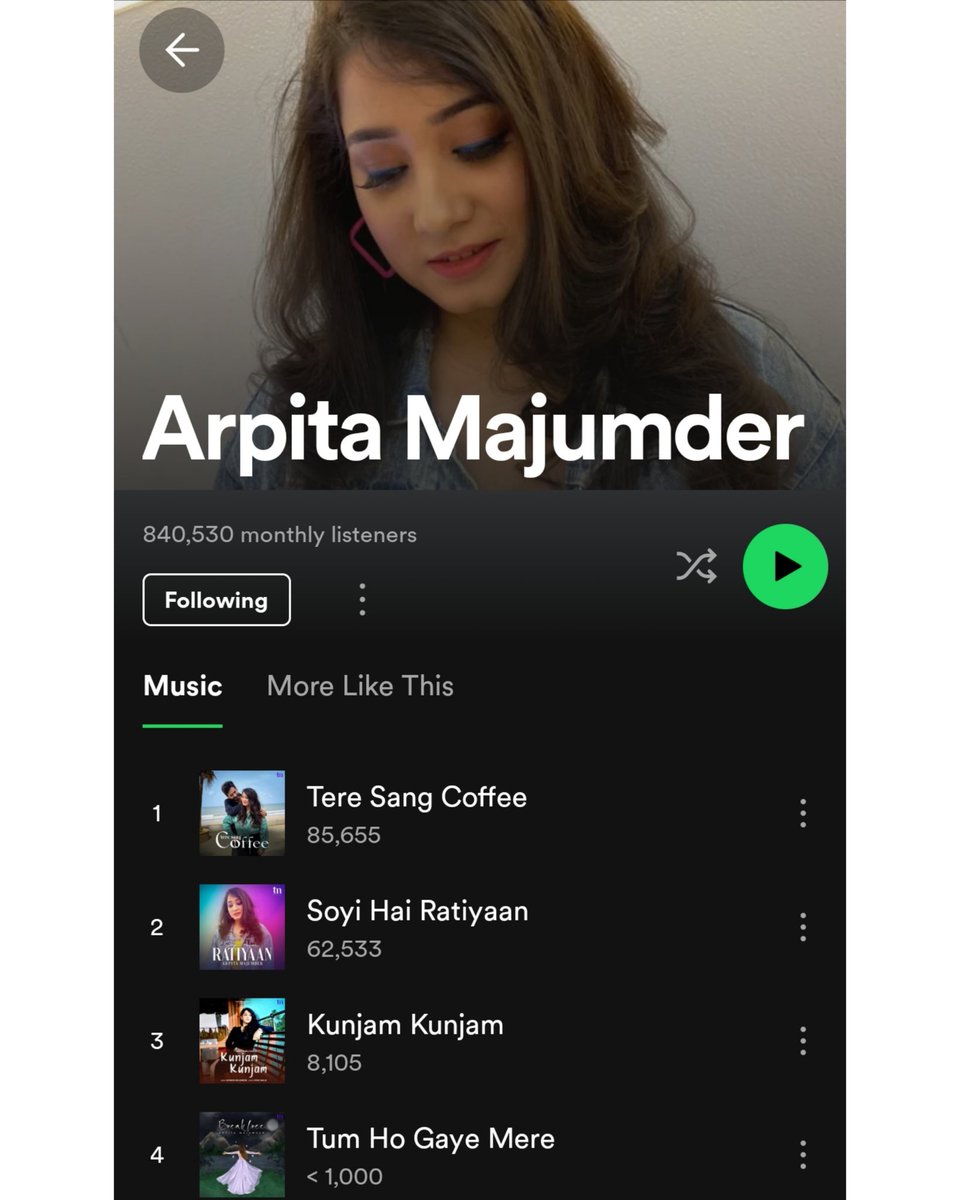 beingfilmy08's tweet photo. Thank you to all my listeners ❤️
8.4Lac monthly listeners and more than 1Million streams in a month. 

https://t.co/QaotavqU5E https://t.co/6x9Wjfkz8k