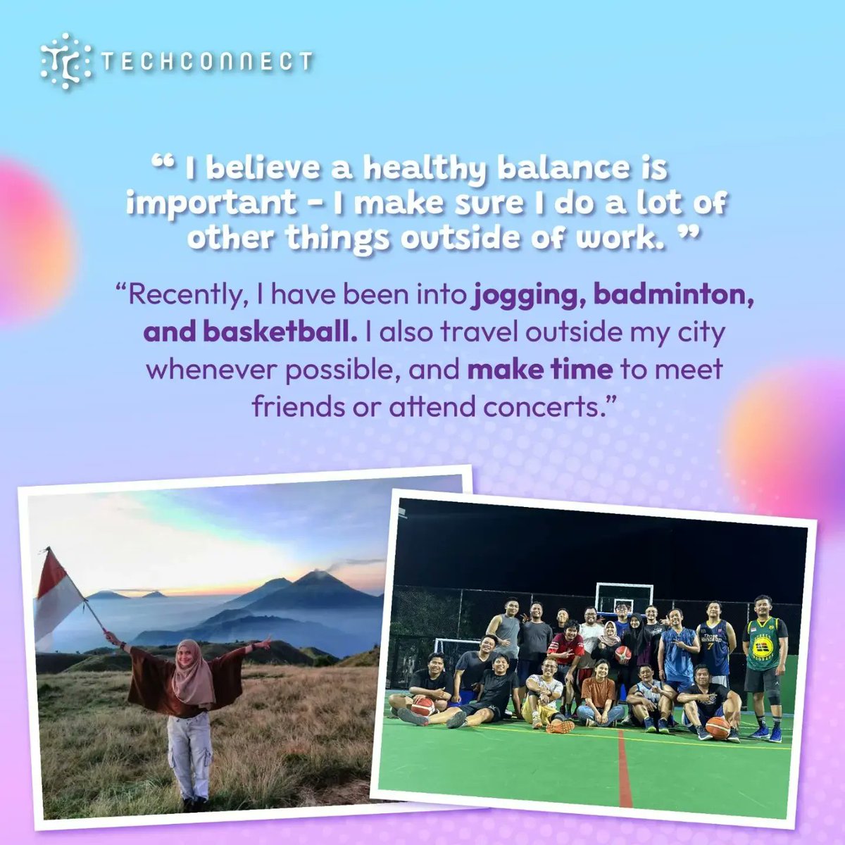 Techconnectid's tweet image. Let's take a look at the inspiring journey of our Engineering Development Program (ENDP) Rockstar, Adfiana Pramudaswari, and her thoughts about joining the program, her aspirations, and even her hobbies outside of work.

#TechConnect #EmployeeJourney #DevelopmentProgram
