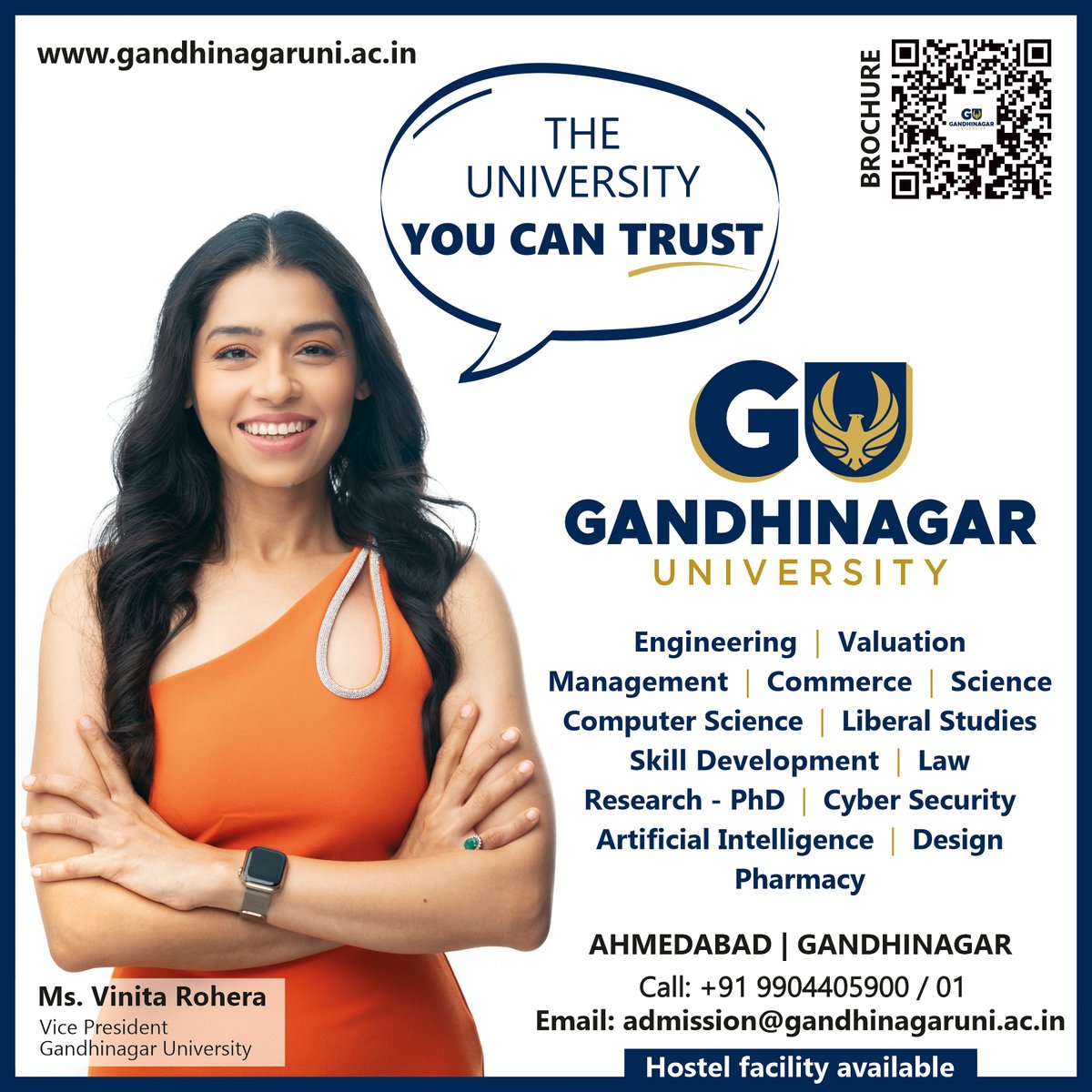 Gandhinagar University
The University you can trust

#GandhinagarUniversity #Education #engineering #management #valuation #commerce #science #liberalarts #computerscience #skilldevelopment #law #research #PhD #CyberSecurity #artificialintelligence #artificialintelligenceai