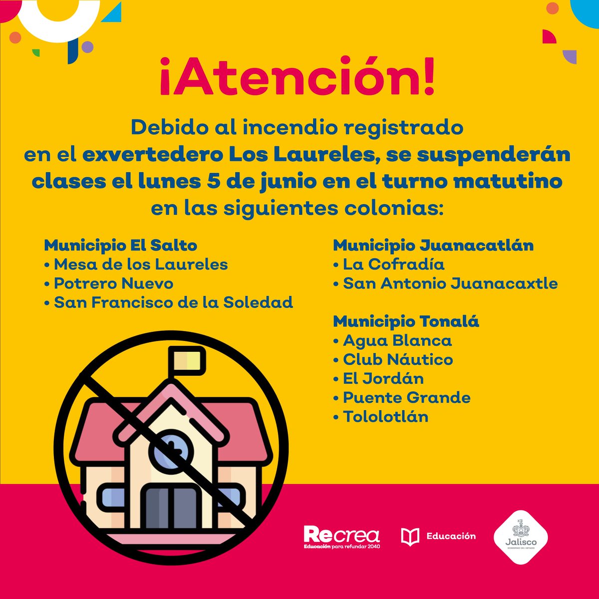 AlanC_Gtz's tweet photo. @viogu Anunciaron la suspensión de clases pero solo turno matutino los irresponsables del @GobiernoJalisco y para contadas escuelas. https://t.co/YeJpziAHpb