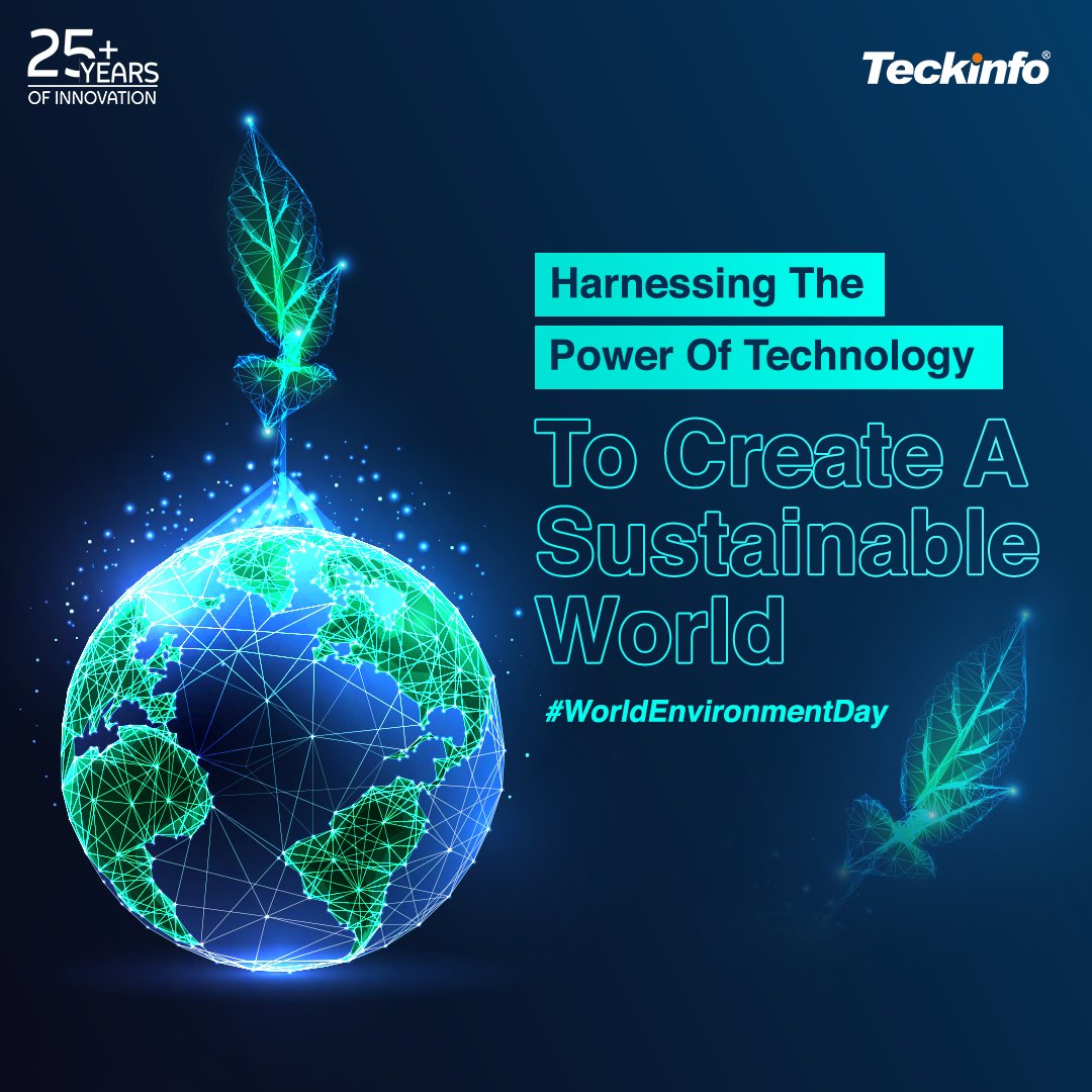teckinfoindia's tweet photo. On this #WorldEnvironmentDay, let's celebrate the progress we've made and renew our commitment to harnessing technology's power for positive change.

#environmentday #ecofriendly #sustainableliving #gogreen #greenplanet #Teckinfo #contactcenter #IDCloud #AI #ccass https://t.co/R0t5PgGXG4