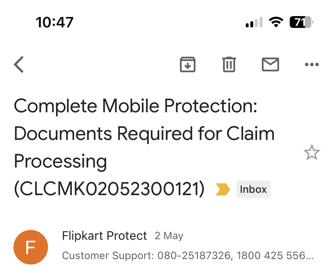 SagarGaba147's tweet photo. I have been continuously trying to claim insurance for my iphone from Jeeves. Both @flipkartsupport and jeeves are trying to avoid it. Its been days now and I am frustrated with your service quality
@Flipkart @nipunshrm @_Kalyan_K why arent you taking action?
@consaff please help https://t.co/97LEqgMzWV