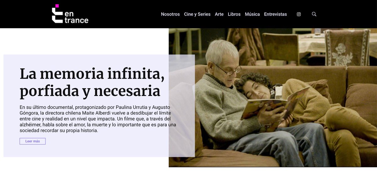 entrance_cl's tweet photo. “La memoria infinita”, de Maite Alberdi también resuena con los 50 años del Golpe en Chile y la angustia de que todo quede en el olvido. El @CrisMoraL182 escribió este texto, luego de su proyección en @LALIFF 2023 https://t.co/RODdcxupZq https://t.co/qtT9wjcr5f