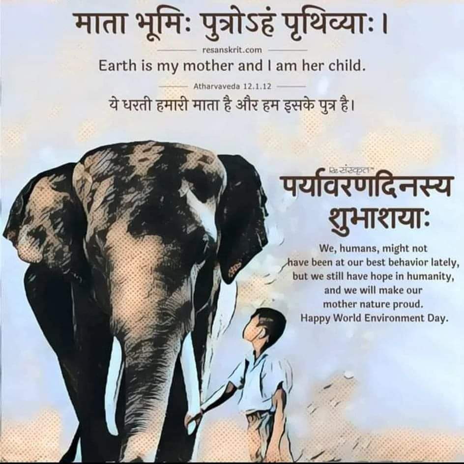 #कराग्रेवसते_लक्ष्मी_करमध्ये_सरस्वती_करमूले_तू_गोविन्दम_प्रभाते_कर_दर्शनम #समुद्रवसनेदेवी_पर्वतस्तनमंडिते_विष्णुपत्नीनमस्तुभ्यं_पादस्पर्शं_क्षमश्वमेव

#विश्व_पर्यावरणदिवस

#सर्वेभवंतु_सुखिनः