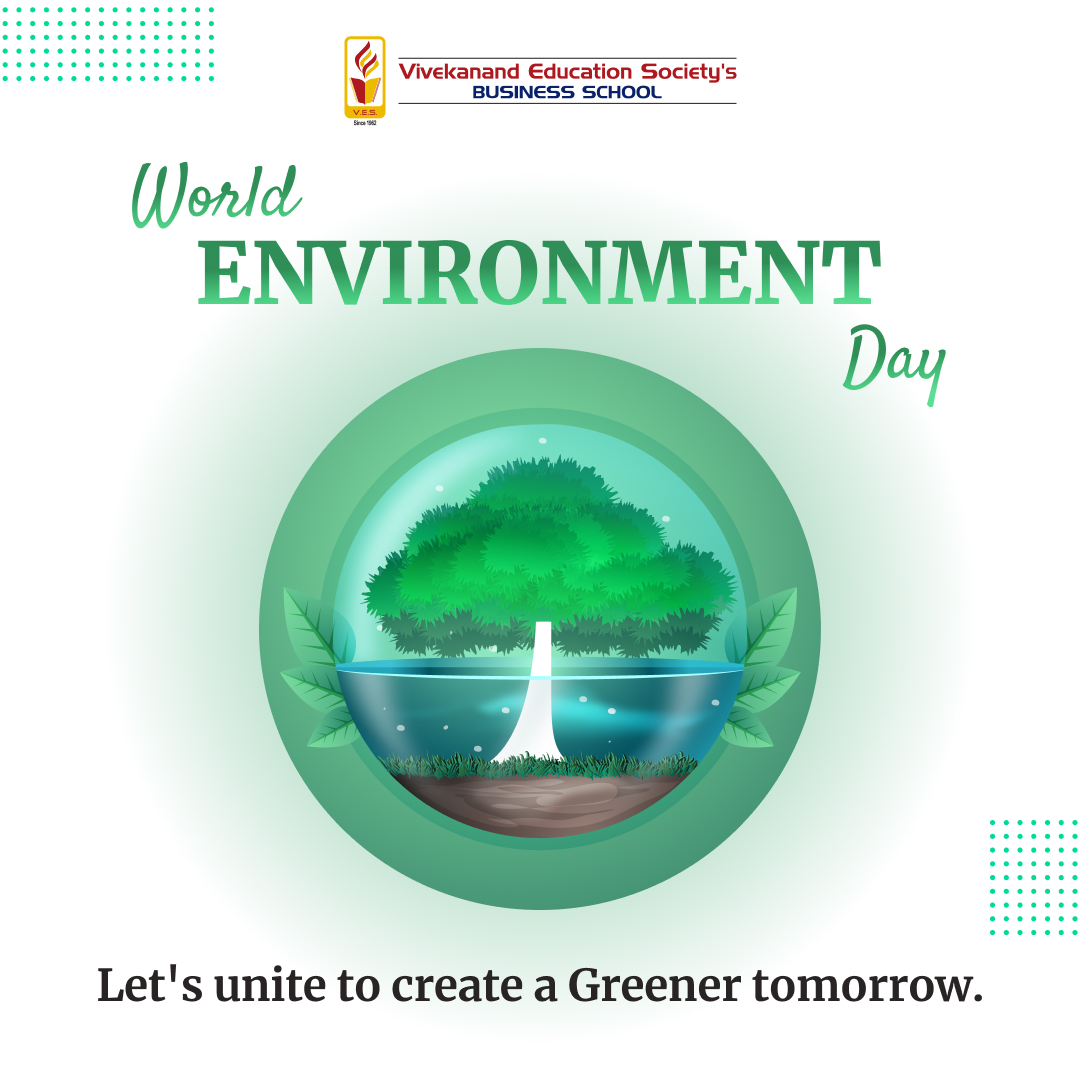 Today and every day, let's celebrate our beautiful planet and work together to protect and preserve it. 🌍🌿 Happy World Environment Day! 

#WorldEnvironmentDay #ProtectOurPlanet #GoGreen #PGDMcourse #VivekanandBusinessSchool