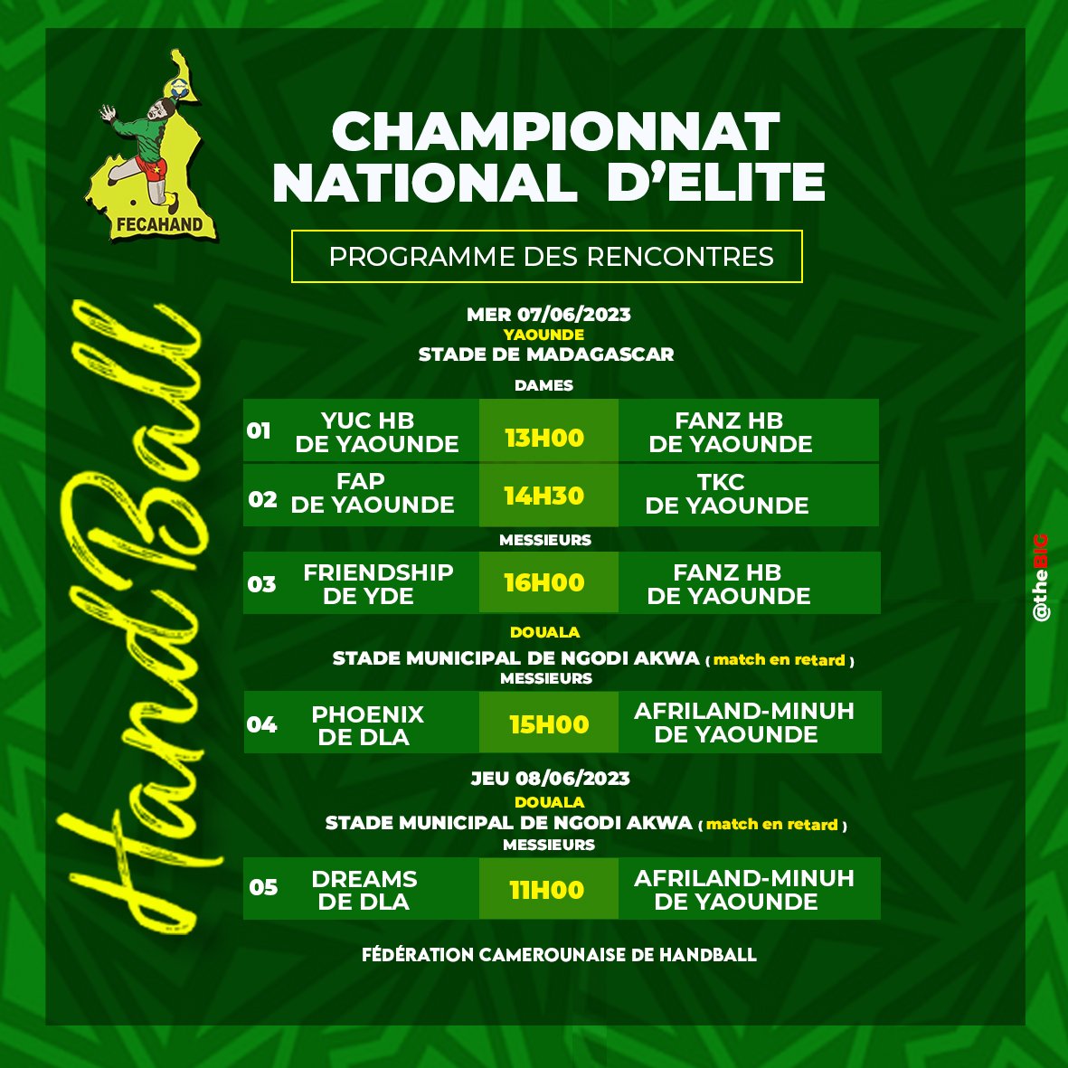 FecahandOfficie's tweet photo. CHAMPIONNAT NATIONAL D'ÉLITE.
Programme des rencontres à venir
#fecahand #championnatnational #handball #programmedematch https://t.co/kFrvgFSpE1