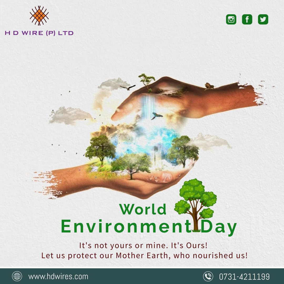 On #WorldEnvironmentDay, let's embrace sustainable alternatives, reduce plastic waste, and protect our beautiful planet. Together, we can make a difference!

#EnvironmentDay #SaveEnvironment #SavetheWorld #SayNoToPlastics #GoGreen  #SustainableSolutions #विश्व_पर्यावरण_दिवस