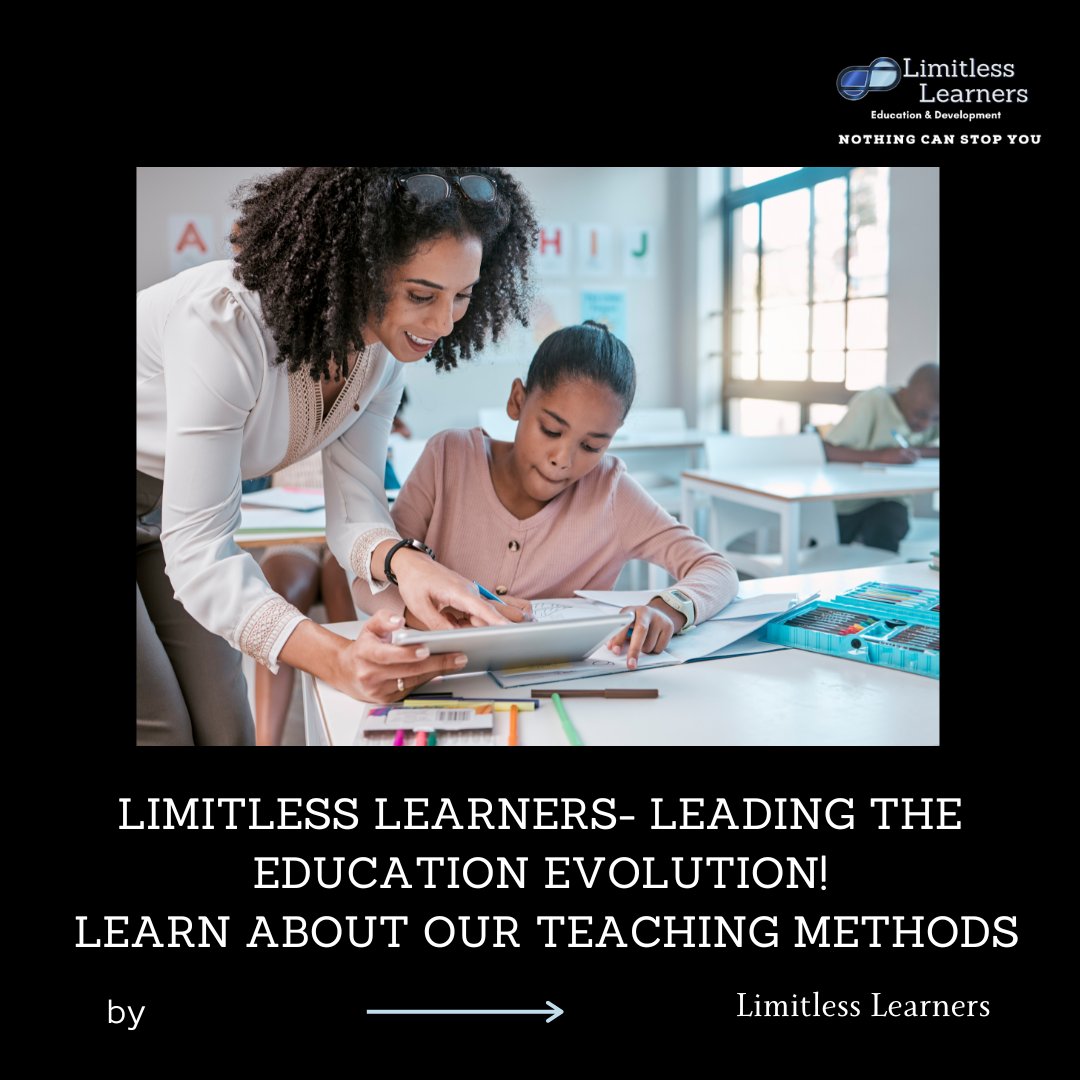 🌟 Unlocking Learning Potential with Limitless Learners' #TeachingMethods! 📚✨

At #Limitless Learners, we believe in empowering every learner through innovative teaching approaches. Our methods are designed to maximize comprehension, engagement, and retention.