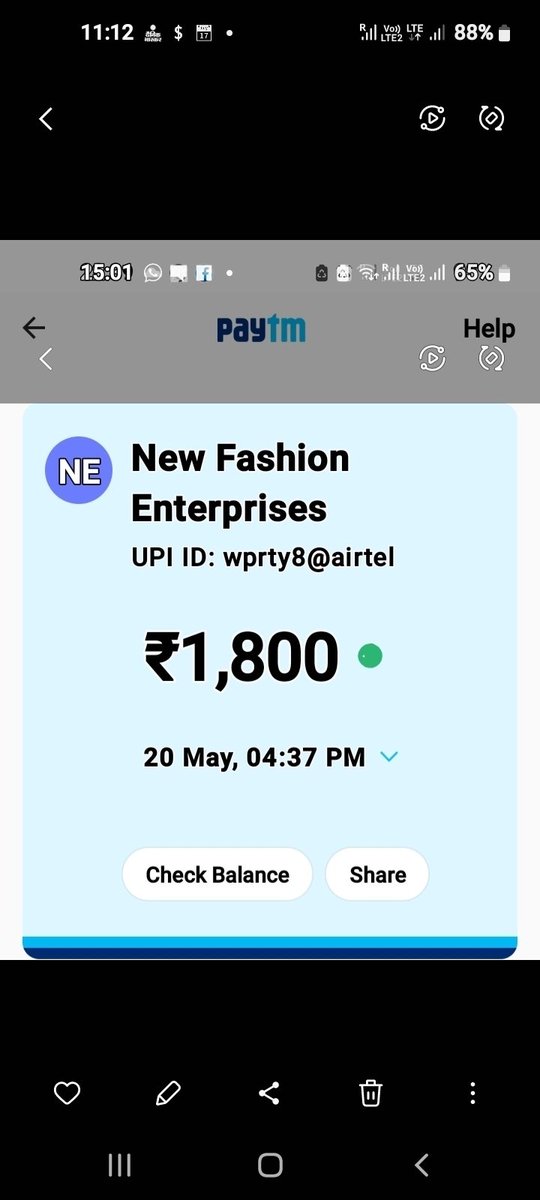 I PAID RS 1800 TO NEW FASHION ENTERPRISES FOR AN ITEM On 20th   may &amp; did not hear from them till now 
Can anybody help me how track my rder  or wake them up  or regster complaint ???
Thanks