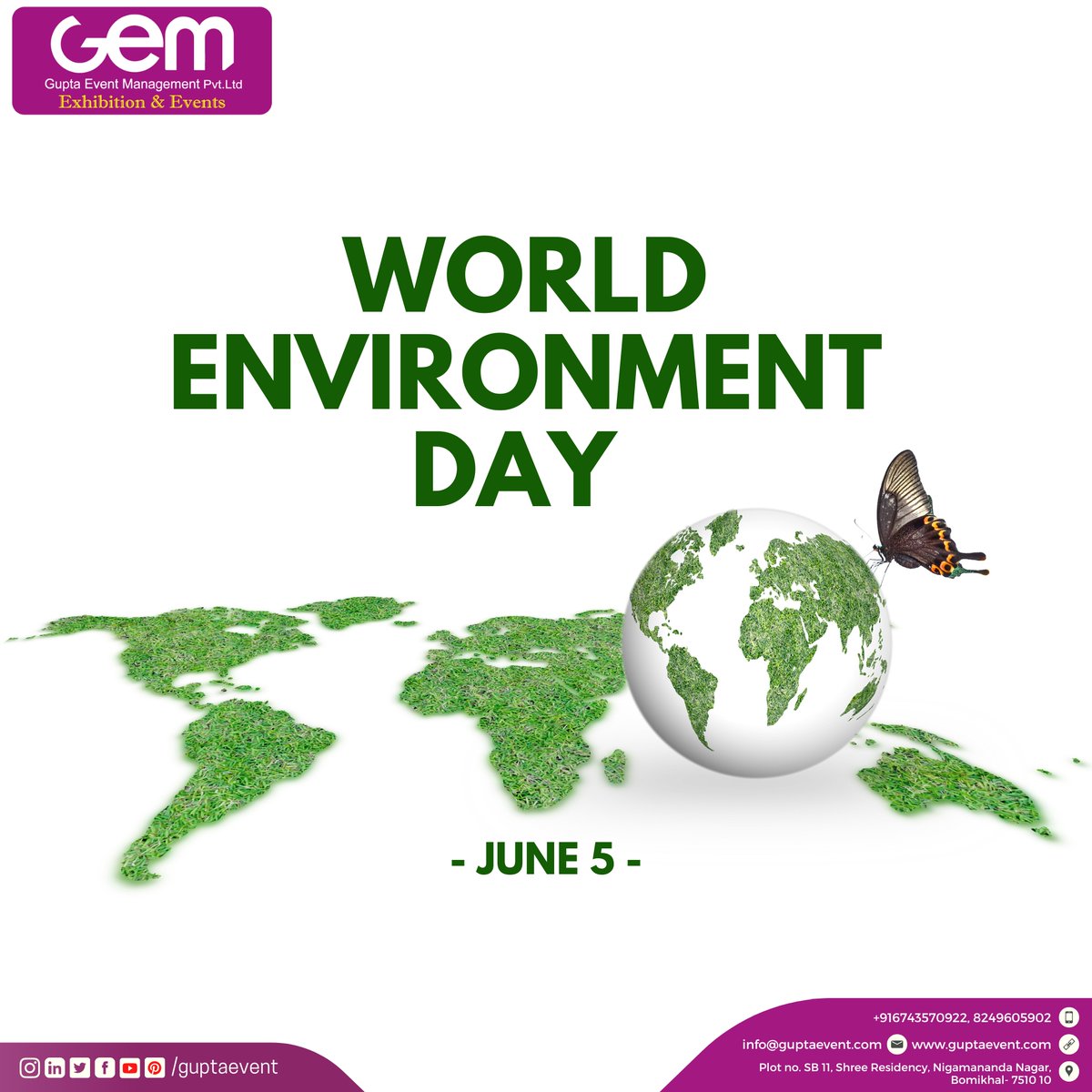 gupta_events's tweet photo. #WorldEnvironmentDay  #NatureConservation #WorldEnvironmentDay #ProtectOurPlanet #WED2023#BeatPlasticPollution #NatureConservation #GreenEarth #RenewableEnergy #WildlifePreservation  #Guptaevent #Internationaltradefair https://t.co/NkSedDi95d