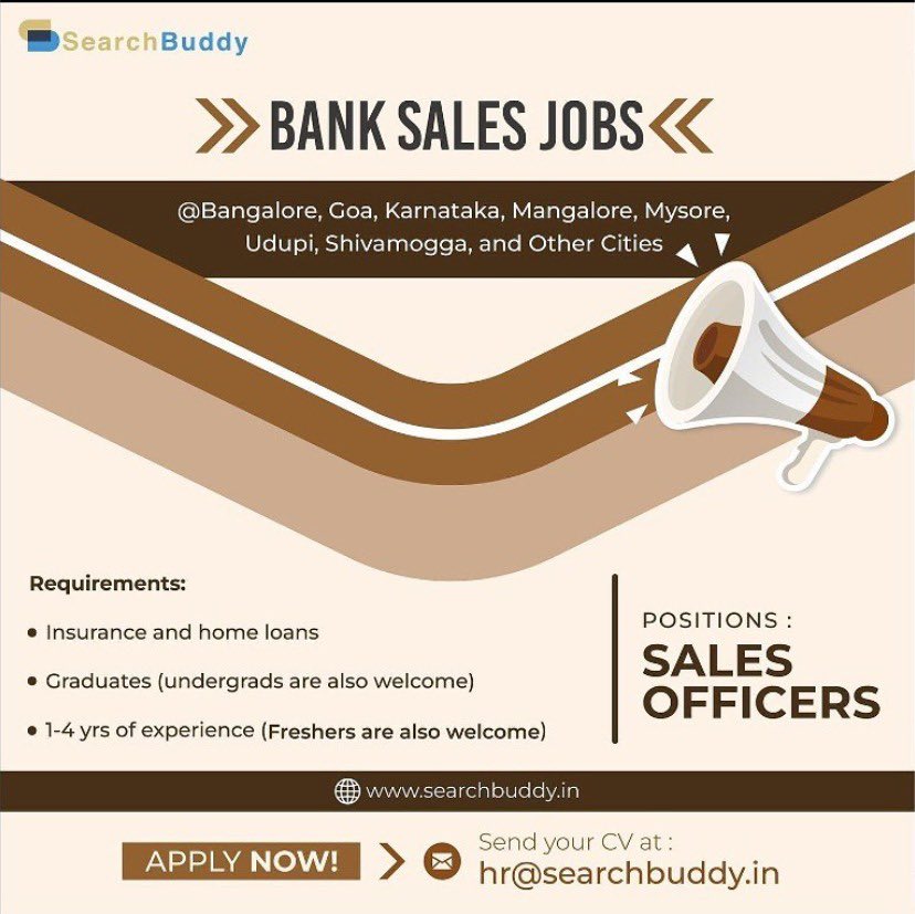 Get hired today✅

#sales #hiring #saleshiringprocess #saleshiring #hiringalert #jobalert #shivmogga #joboftheday #jobsearch #jobseekers #mysorejobs #nowhiring #hiringtalent #werehiring #udupijobs #udupi #hiringinbangalore #bangalorejobs #salesjobs #manglorejobs #jobopportunity