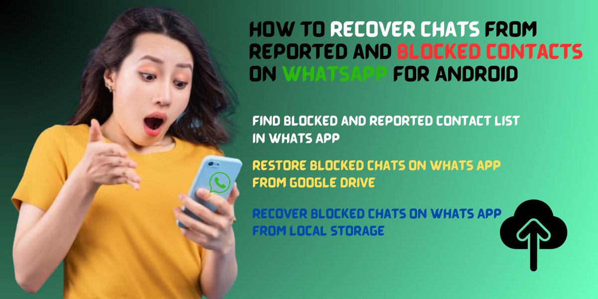 Tech2Tools's tweet image. How to Recover Chats from Reported and Blocked Contacts on WhatsApp for Android ? Yes this the topic of this article. WhatsApp is a messaging app that provides us with an effective way to stay connected with our friends, family, and colleagues. #Androi

techtotools.com/recover-report…