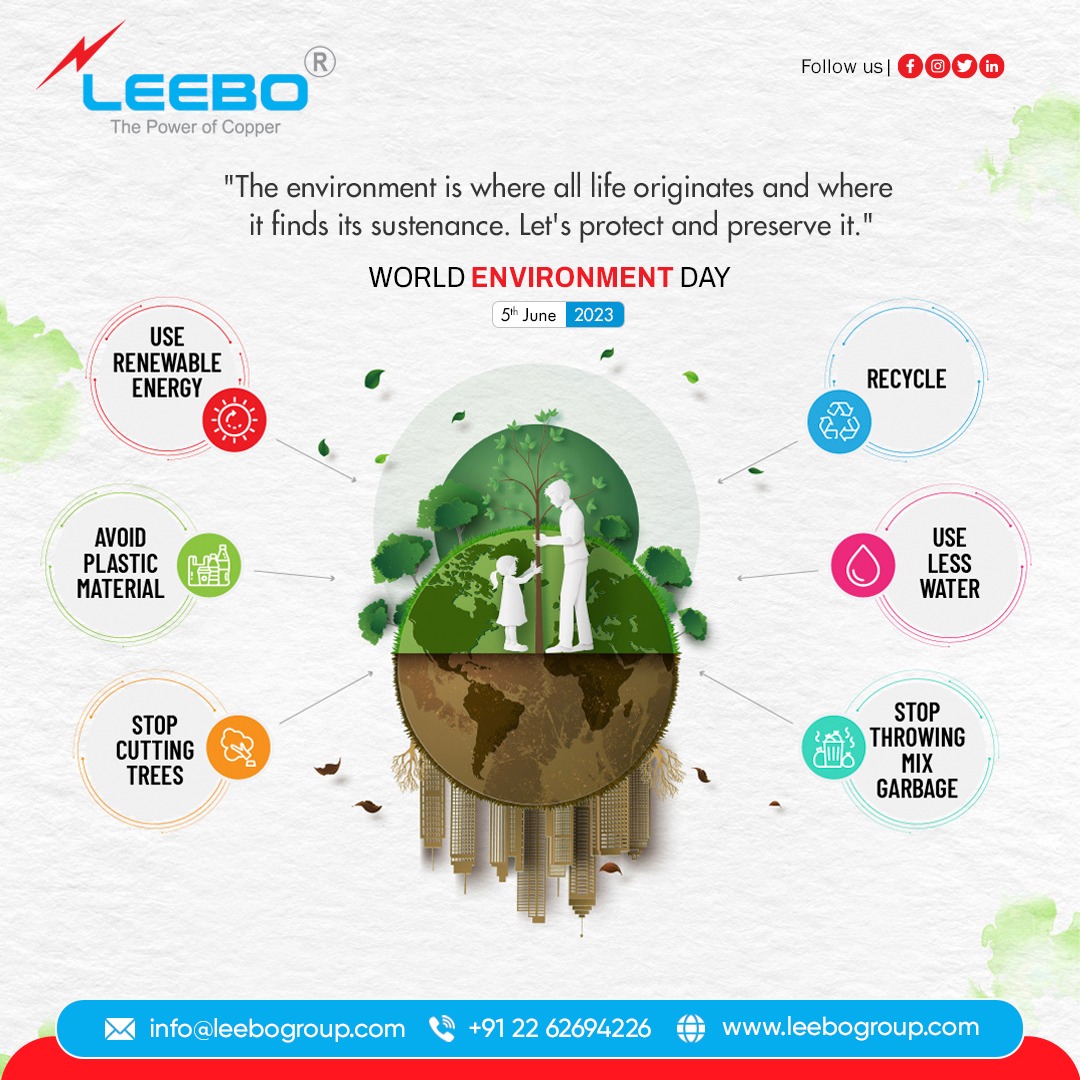 leebogroup's tweet photo. On World Environment Day, let's remember that the health of our planet is in our hands.
#leebogroup #copperrod #copperproducts #Copper #CopperTubes #CopperPipes #worldenvironmentday #india #green #naturelovers #tree #world #trees #wildlife #earth #mothernature #sustainability https://t.co/oO7Pyodi6x