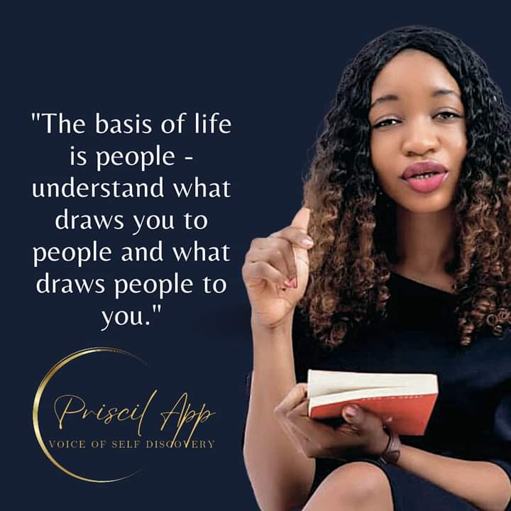 The basis of life is people. Understand what draws you to people and what draws people to you. Once you understand this, the most important trip you can make is to meet people halfway. 

youtube.com/@VoiceOfSelfDi… | <a href="/PriscilApp9/">Priscilla B. Appiah</a>
 #voiceofselfdiscovery #PrideMonth