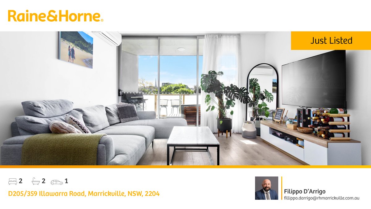 🛌 2 🛀 2 🚘 1
📍 D205/359 Illawarra Road, Marrickville, NSW, 2204

Our agent’s latest listing on RateMyAgent

rma.reviews/uQl8u0jIEP6w

...
#ratemyagent #realestate #Raine_and_Horne_Marrickville