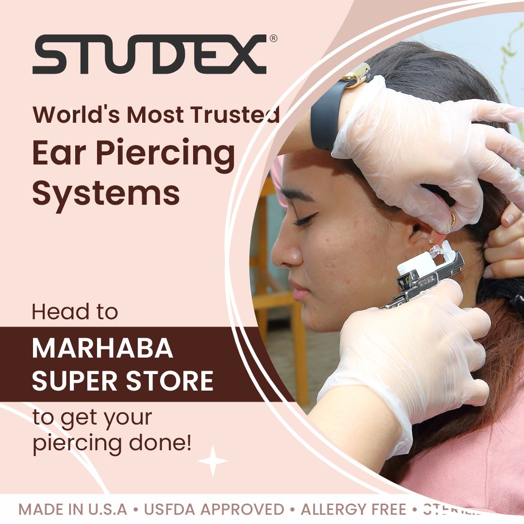 PakistanStudex's tweet image. Staying in Hyderabad and want to get your ears and nose pierced?

Head to Marhaba Super Mart near Qasim Chowk to get your ears and nose pierced!

#StudexPakistan #Studex #studs #EarPiercing #betrendy #bestudex #EarPiercingwithStudex #Piercing #professionalpiercer #BahawalPur