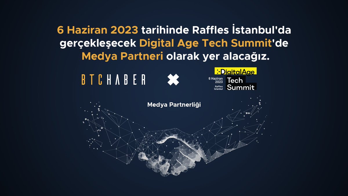 6 Haziran 2023 tarihinde Raffles İstanbul’da gerçekleşecek @digitalage Tech Summit’de Medya Partneri olarak yer alacağız.