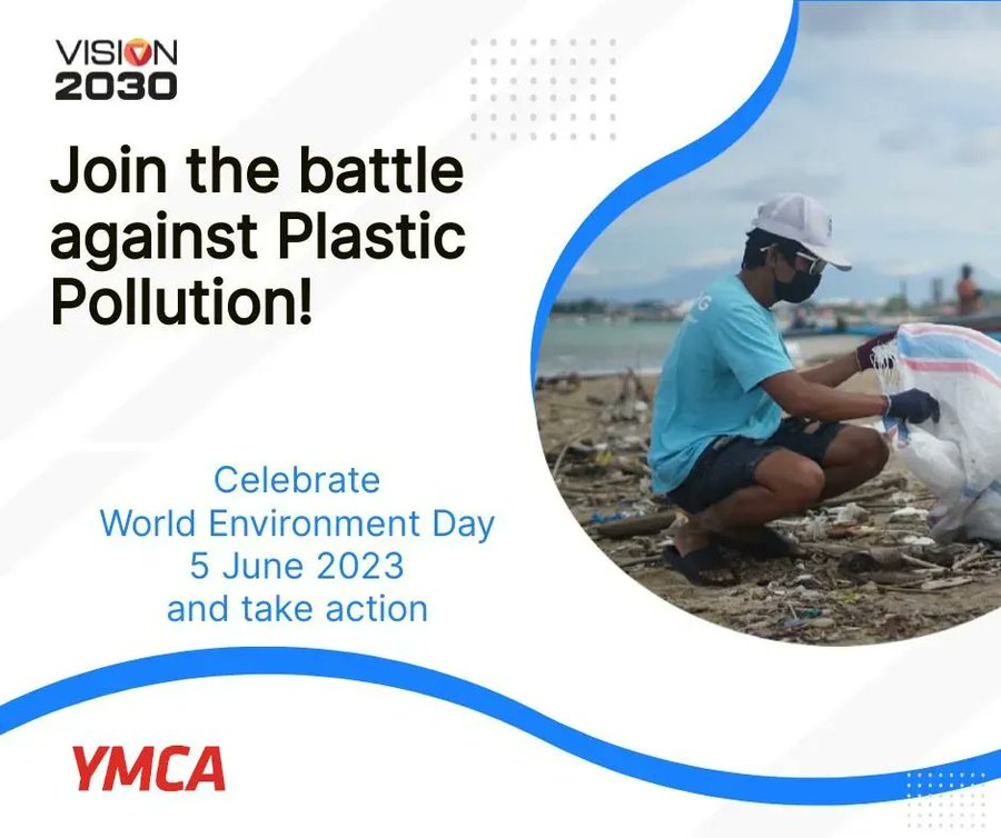 Chaque année, entre 75 et 100 millions de tonnes de plastique se trouvent dans les océans. Aujourd'hui, c'est la journée mondiale de l'environnement. luttons contre la pollution plastique et sauvegarder notre planète. #YMCAVision2030
<a href="/YmcaFrance/">YMCA France</a> <a href="/ymcaeurope/">YMCA Europe</a> <a href="/WorldYMCA/">World YMCA</a>