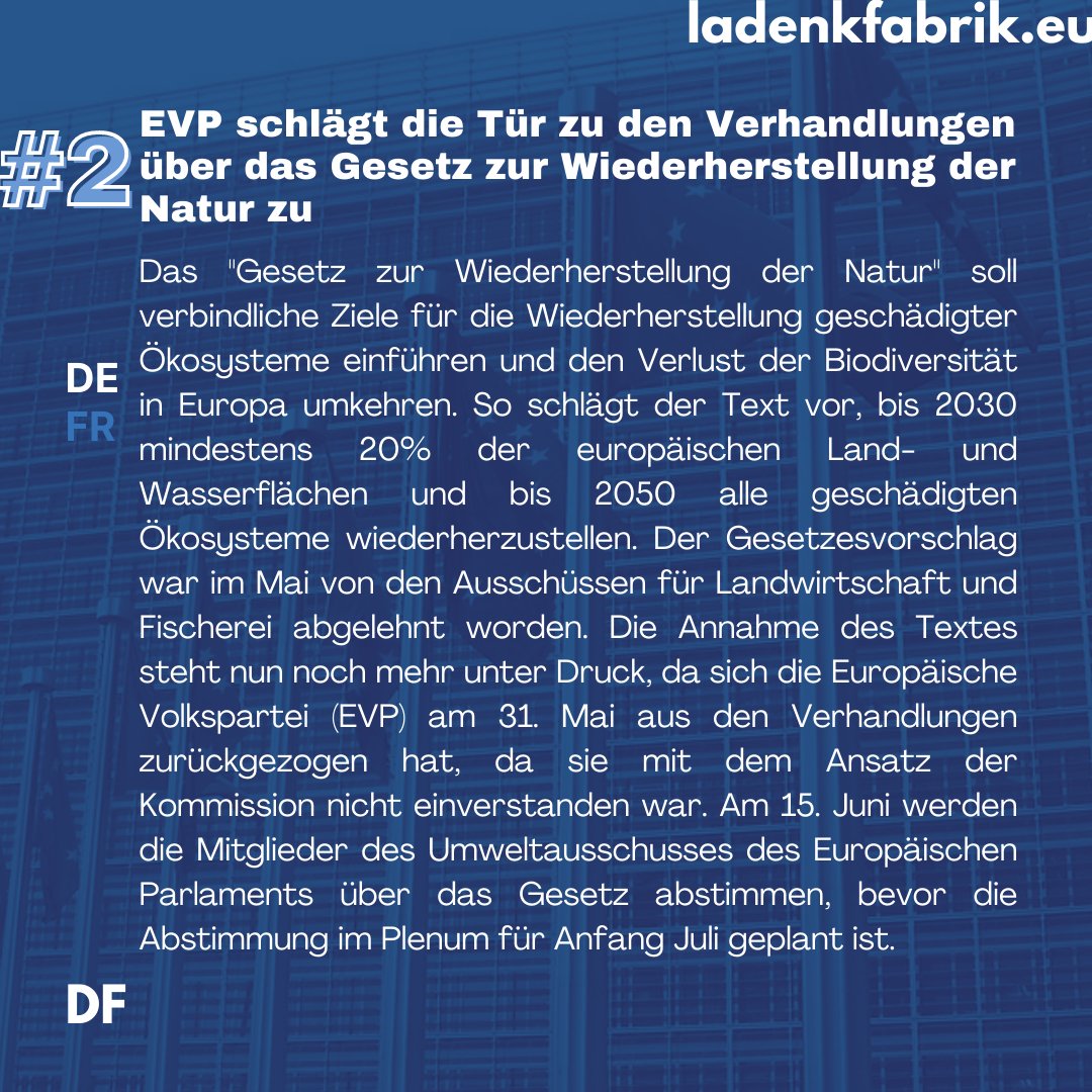 ladenkfabrik's tweet photo. 🇪🇺Eine Woche, drei EU-News. Sonntag ist EU-Tag: le #DimanchEU. Von Maïssane Mezgueldi https://t.co/Z3Tp6v2RX6