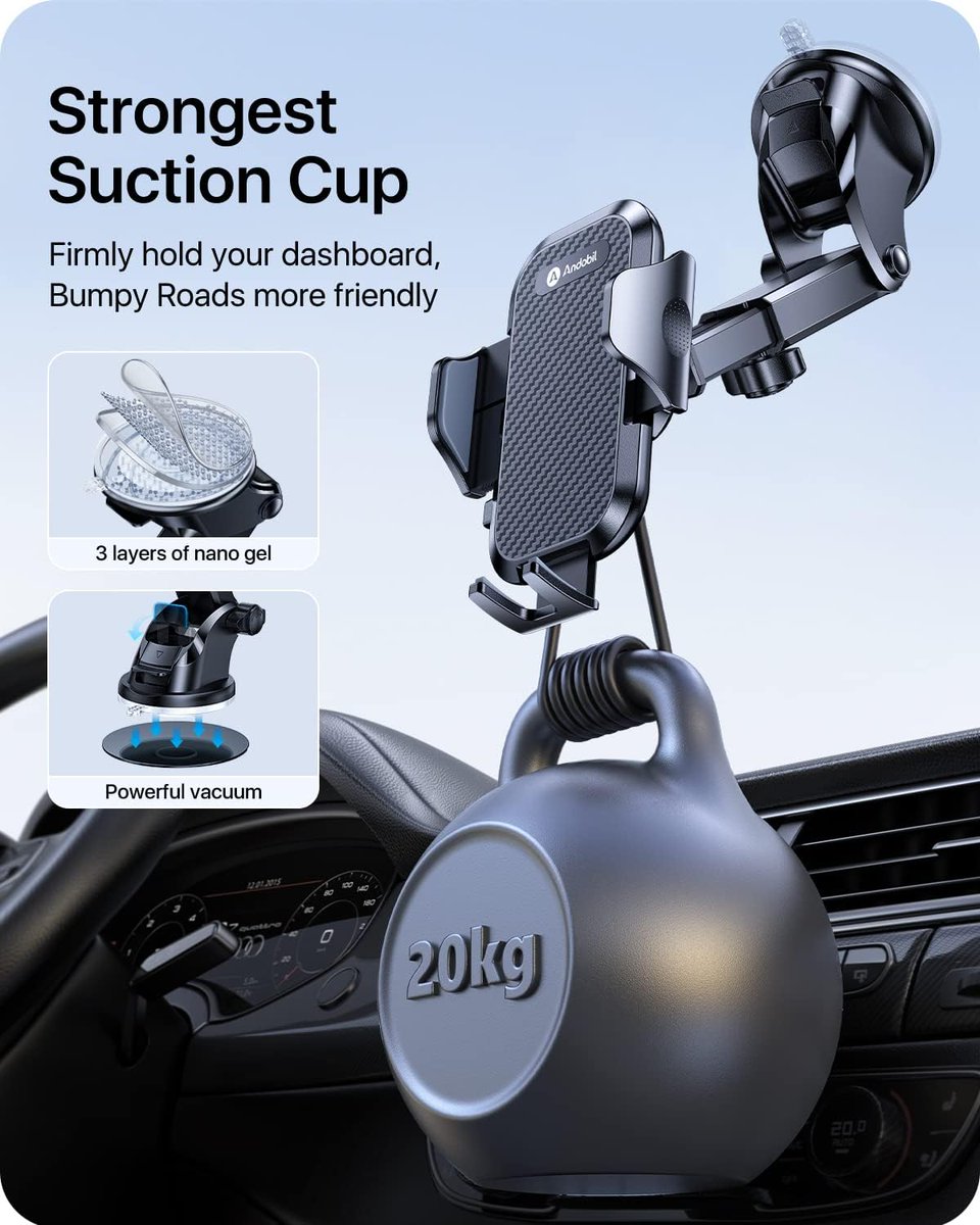 Drive without any interruptions! 🚘📱 Get your hands on the andobil Phone Mount for Car - the ultimate solution for bumpy roads. 🌟 Easy clamp, hands-free & compatible with all devices. Click here to purchase: bsw.gg/43eiyB3 #AndobilPhoneMount #DriveSafely #BuyMuchWow