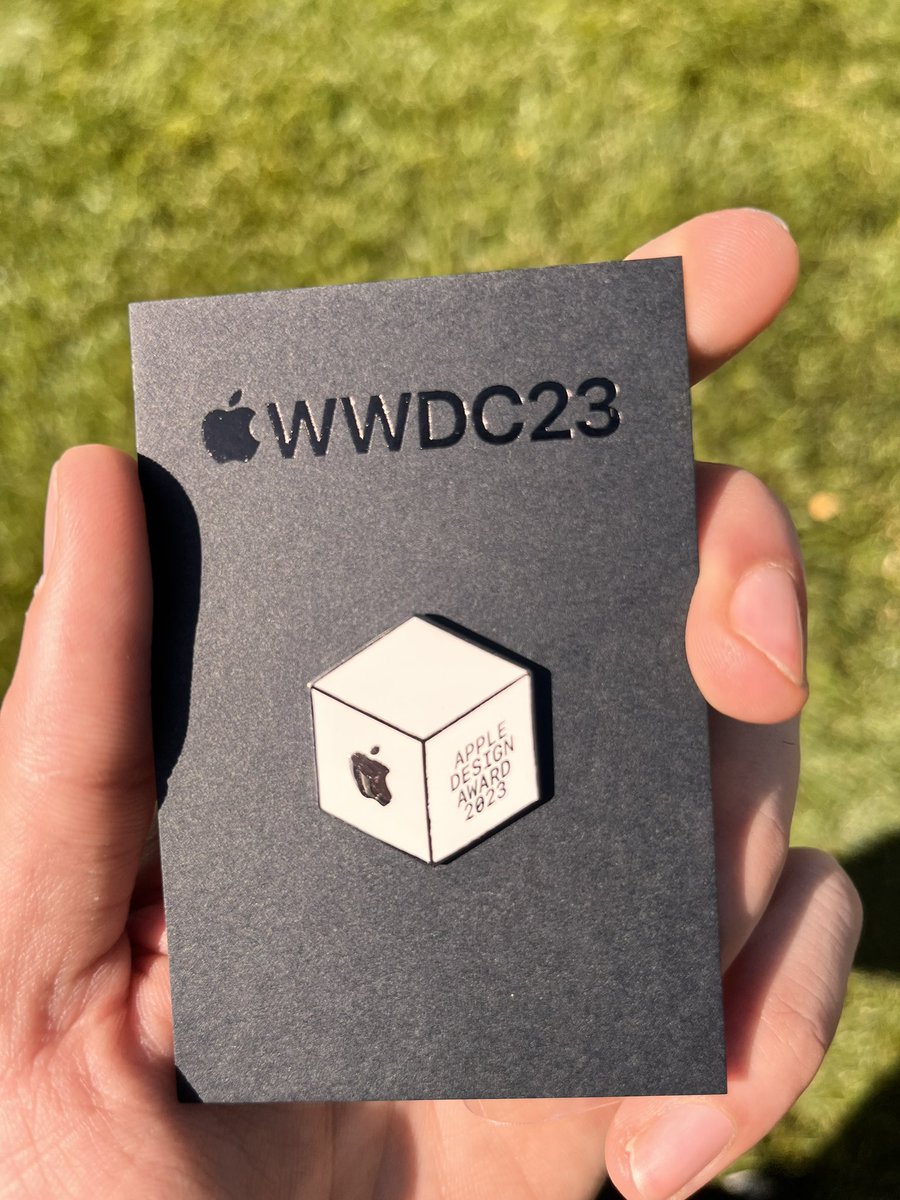 One of the most important pins of the lot. #WWDC23 #AppleDesignAwards #Anne #DeafBlind #Accessibility