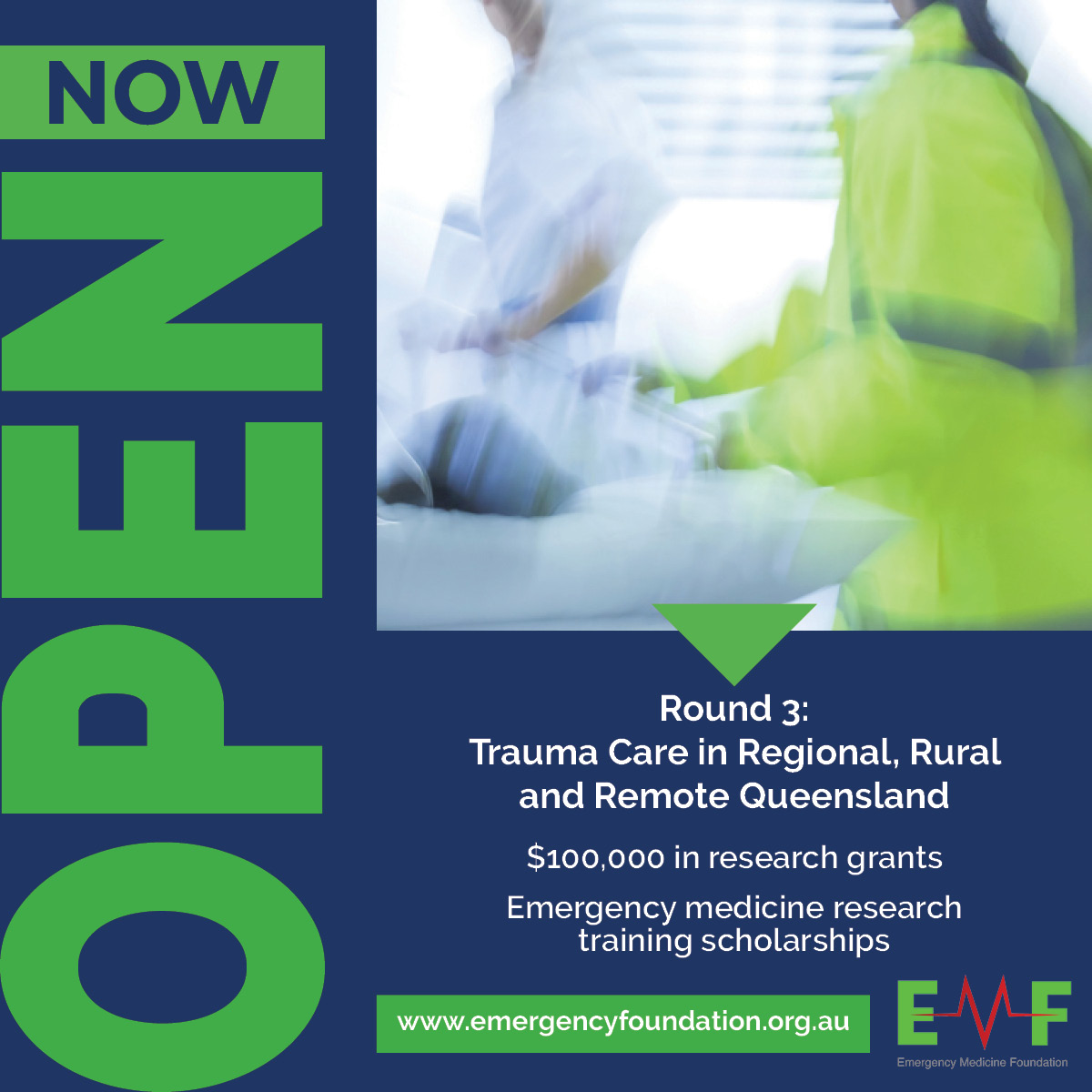 📢Round 3 of the Trauma Care in Regional, Rural and Remote Queensland special research program is NOW OPEN! 📢 1/3
emergencyfoundation.org.au/trauma-care #emfresearch #research #medicalresearch #ruralmedicine