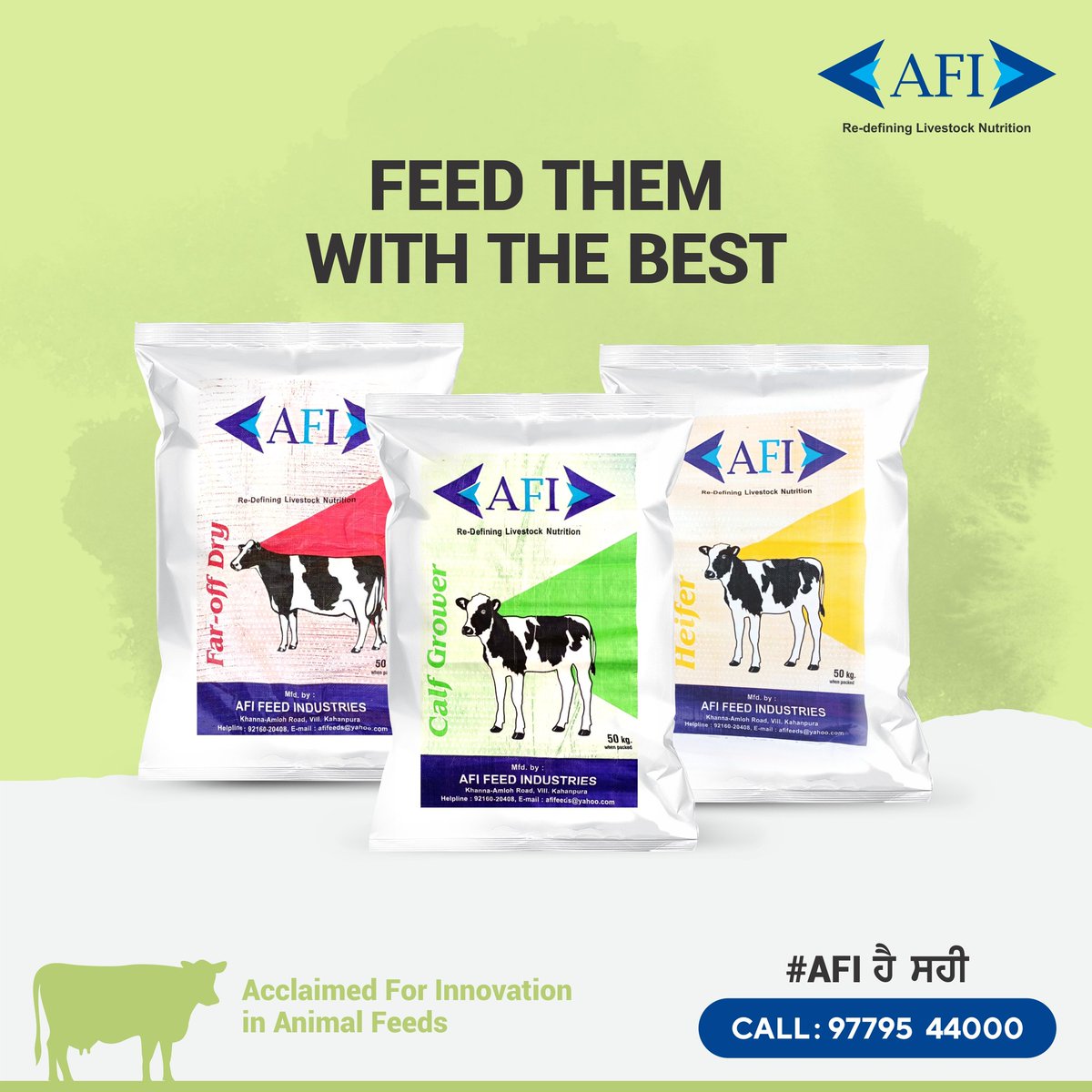 Super healthy, just right for your livestock!
For more information, call - 09779544000

#Dairy #Feed #CattleFeed #AnimalFeed #AnimalNutrition #Farming #IndianDairyFarmer #DairyIndustry #DairyFarmer #DairyFarming #Milk #Agriculture #MakingAnImpact #SustainableAgriculture