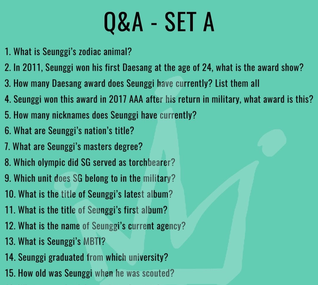 Answer the questions below in separate tweets 

SET A 
#이승기_데뷔19주년_축하해요
#19Yearswith이승기
#LeeSeungGi
Happy LeeSeungGi Day