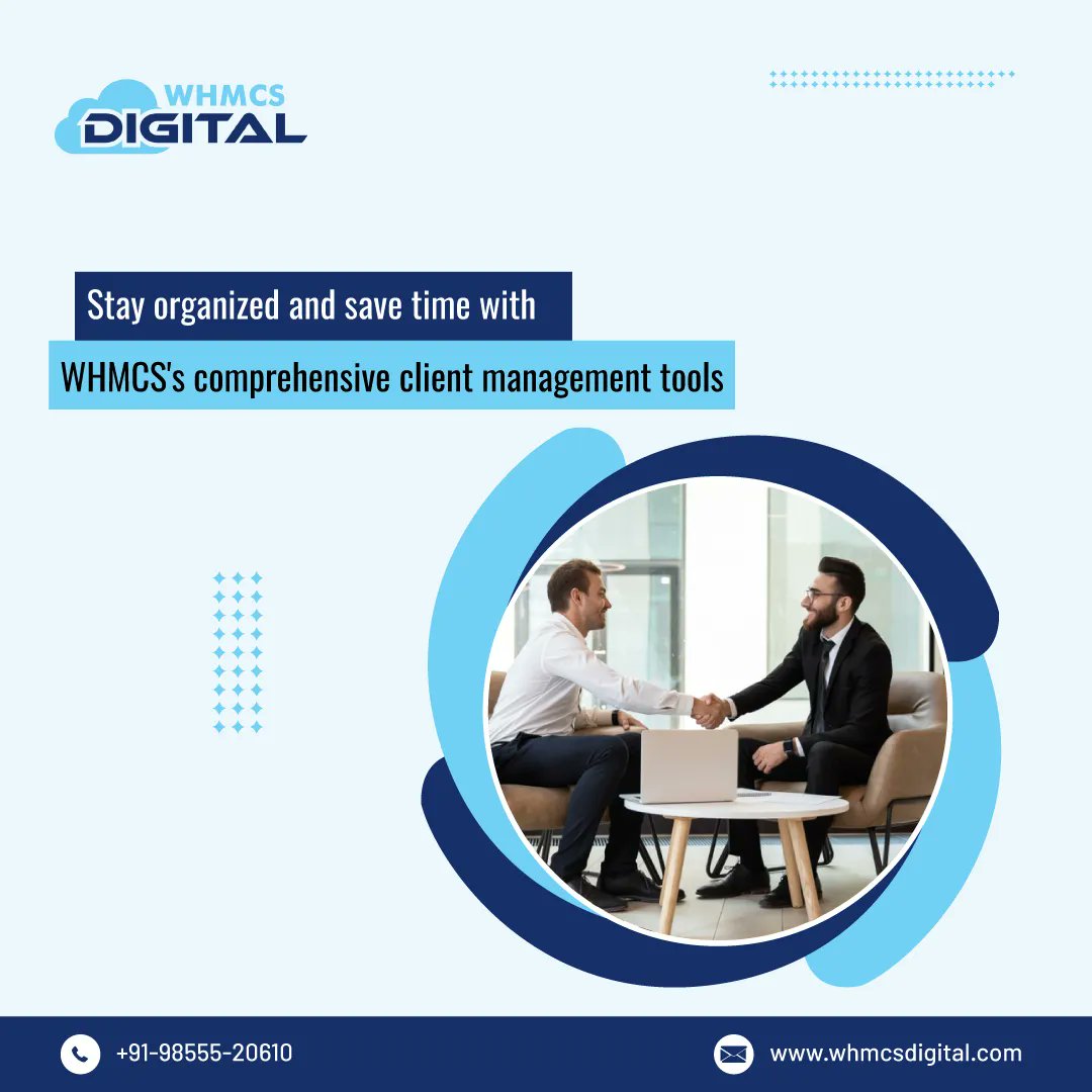 🗂️ Stay organized and save ⏰ with WHMCS's comprehensive client management tools! 🤝 Streamline your client interactions, enhance communication, and efficiently manage your client base. Let's simplify your workflow! 💼📊

#WhmcsDigital  #WebHostingCompany #WebHostingProvider