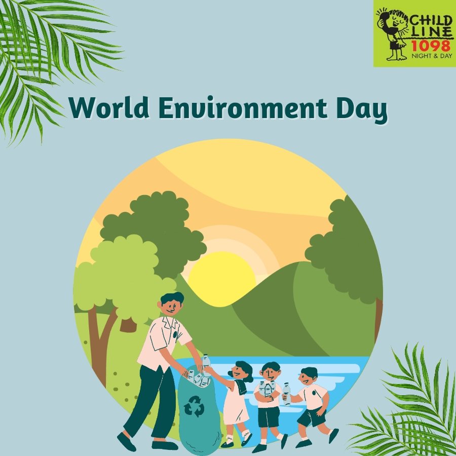 Embrace the Green, Make the Future Clean! Let's come together to protect and preserve our planet for generations to come. #Childline1098 #WorldEnvironmentDay #WorldEnvironmentDay2023 #EnvironmentFriendly #SaveEnvironment #ClimateChange #Sustainable #Earth #EcoFriendly