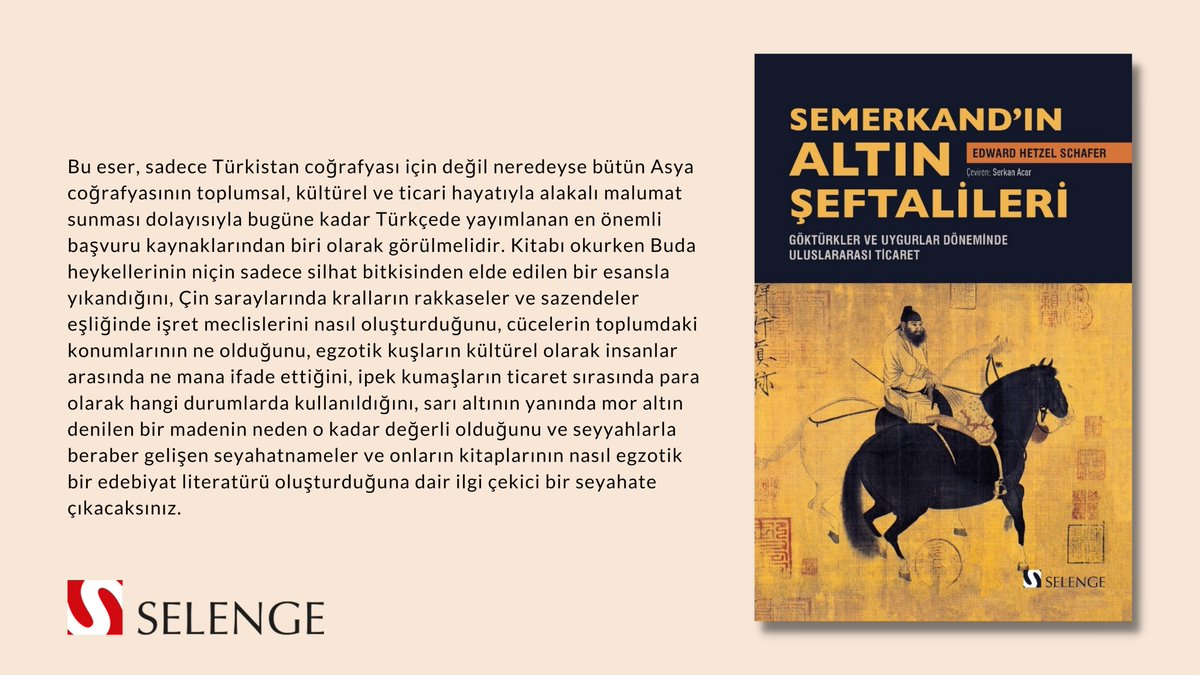 Edward Hetzel Schafer - Semerkand'ın Altın Şeftalileri: Göktürkler ve Uygurlar Döneminde Uluslararası Ticaret (çev. @serkanacar1980)

kitapyurdu.com/kitap/semerkan…