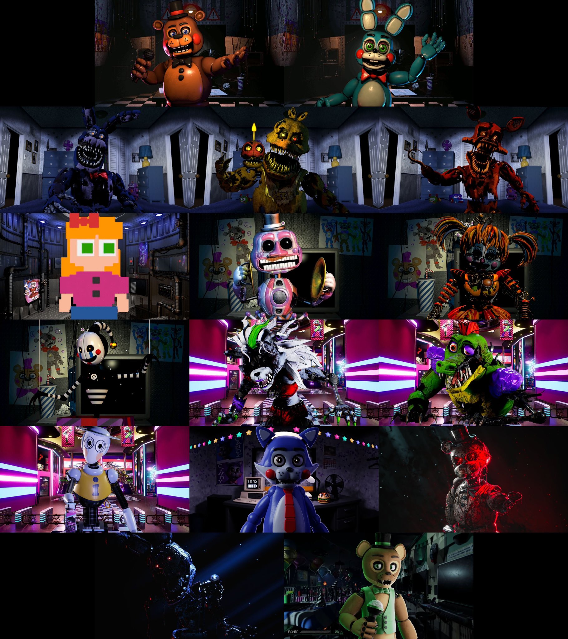 FNaF AR Toy Animatronics for Ultimate Custom Night by