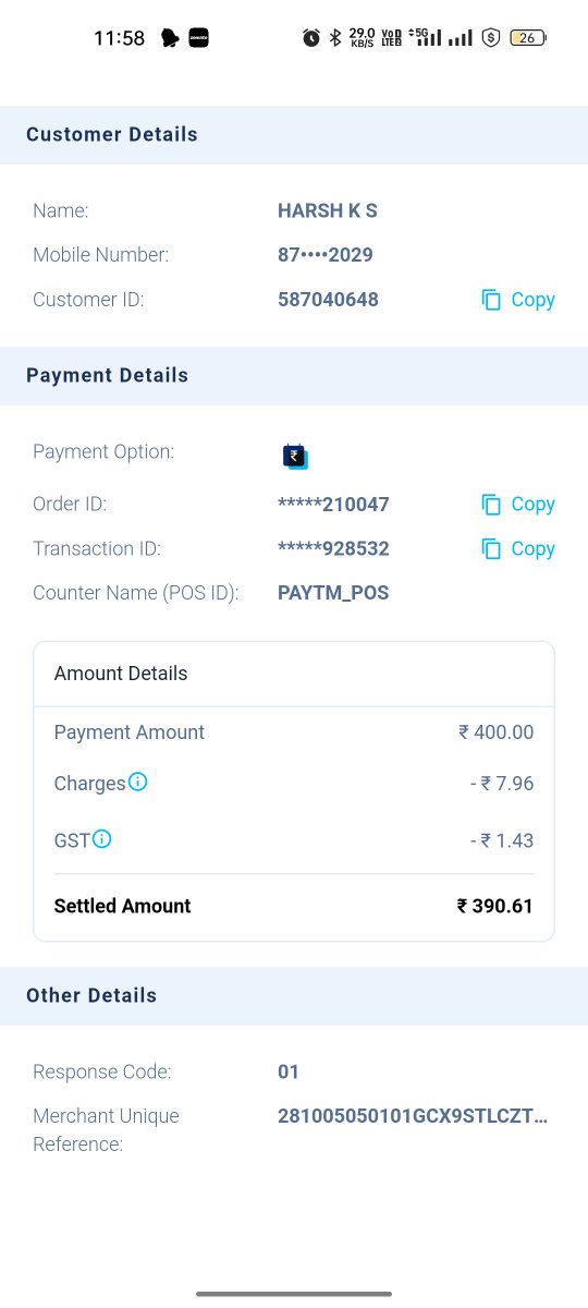 singhbr58025846's tweet photo. @PaytmBank @Paytm @Paytmcare @ConsumerReports @jagograhakjago @PaytmBusiness I have not received my payment in bank yet which is first transaction done on 31st May 2023 and 
2nd transaction done by 3rd June on paytm. I have attached all Screenshots docs. https://t.co/ys84zae8sF
