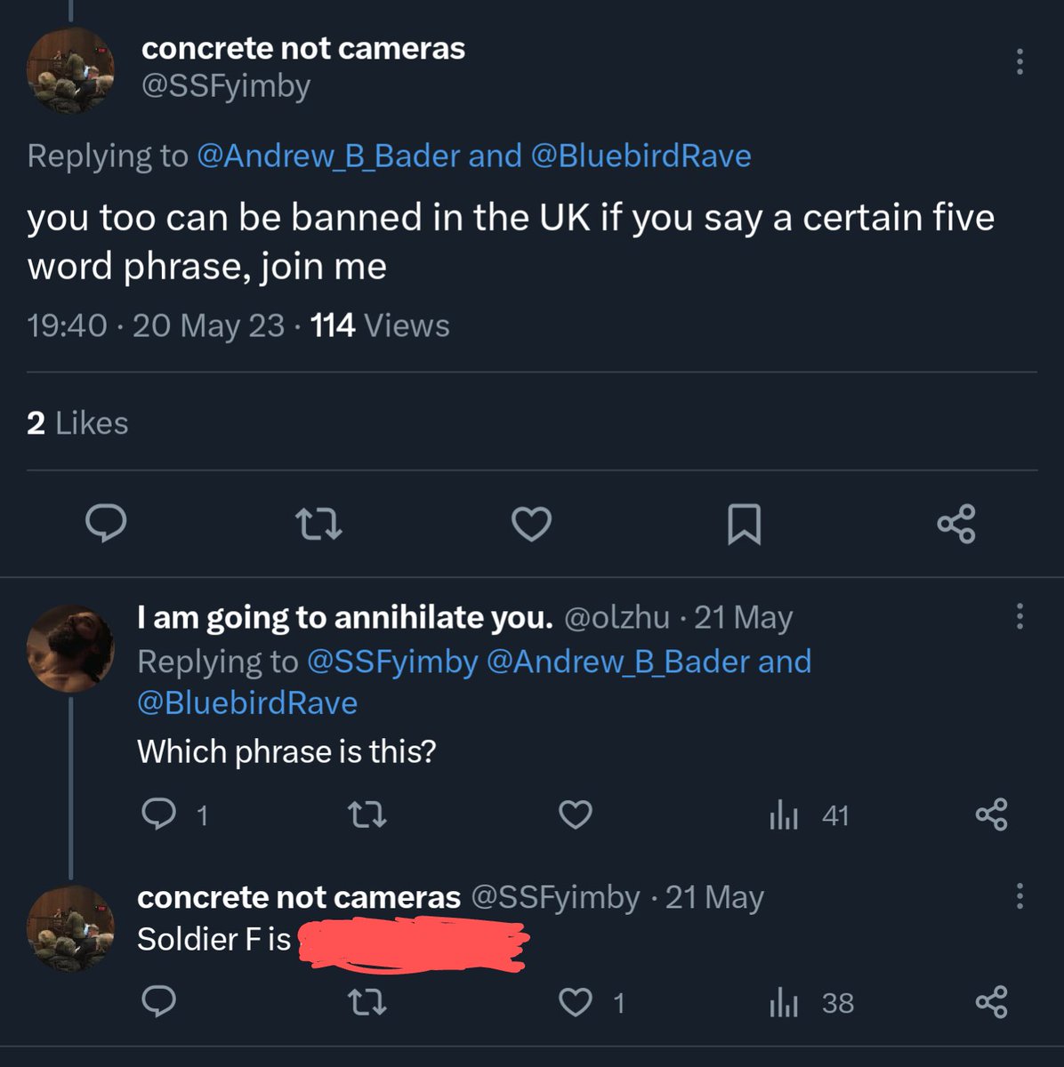 Fun Fact:
The UK government will use the courts to erase you from existence if you say the true name of the soldier attributed to massacring multiple unarmed protesters at Derry, N.Ireland in 1972 on what came to be known as 'Bloody Sunday'.