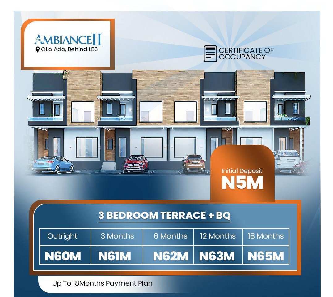 Own one of the best units in one of the best Estates in one of the better location.
#besthomes
08073732299