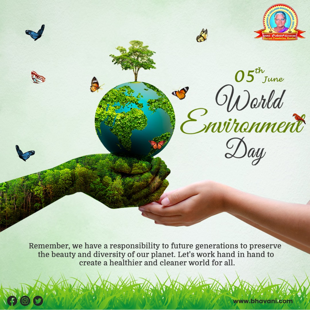Bhavanifndn's tweet photo. "One planet, One chance. This World Environment Day, let's stand up for nature and create a greener world" 🌍🌳
#WorldEnvironmentDay #bhavanifoundation #GreenRevolution #EcoFriendly #NatureConservation
#OnePlanetOneChance #CleanEnergy https://t.co/BJWG7cGPnd