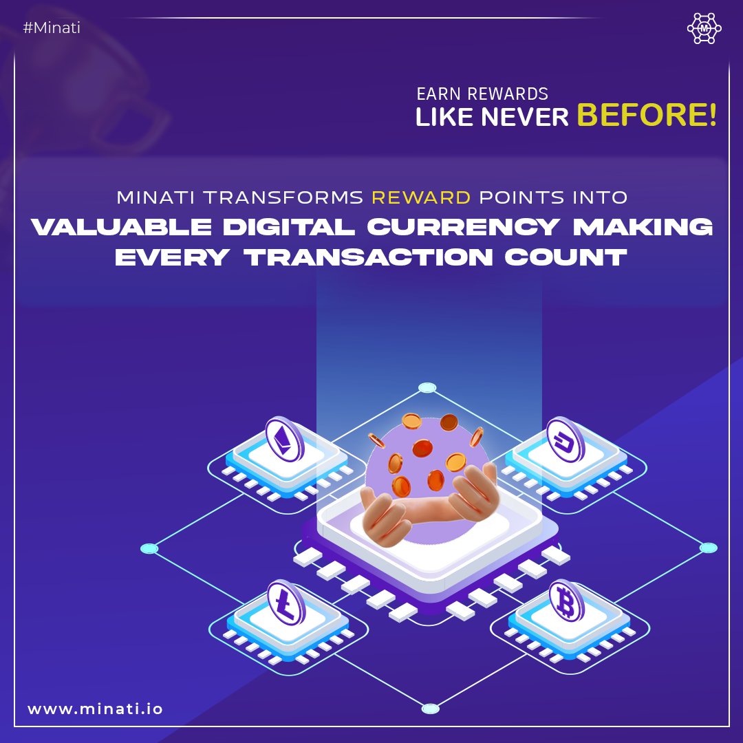 Earn rewards like never before! Minati transforms reward points into valuable digital currency, making every transaction count.
.
Website :- minati.io
.
#Crypto  #BTC  #cryptocurrency #Defi #cryptocoin #NewCoin  #launch  #decentralized 
#artificialintelligence