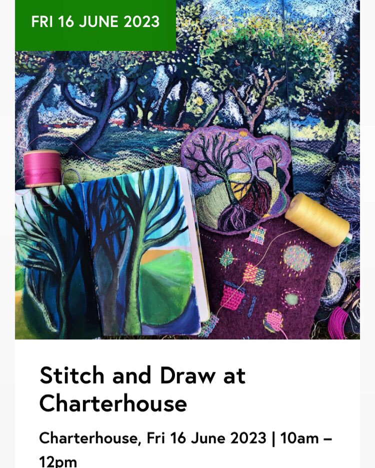 I’m running stitch and draw morning sessions at the beautiful medieval Charter House in #Coventry find details and book through <a href="/HistCovTrust/">Historic Coventry Trust</a>