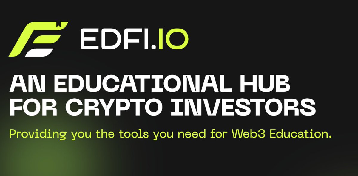 If the crypto space is a puzzle, then $EdFi @edfi_io is the missing piece.

#Web3Education = Mass adoption